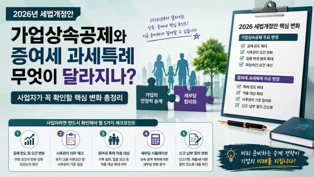 2026년 세법개편안