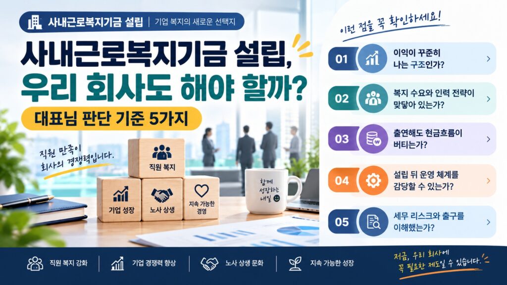 사내근로복지기금 설립
